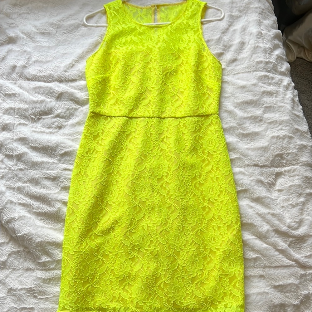 J. Crew Factory Yellow Halter Sheath Mini Dress
